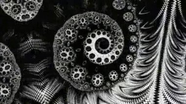 Soyut Bilgisayar Fraktal Tasarımı. Fraktal hiç bitmeyen bir desen. Fraktallar, farklı ölçeklerde kendine benzeyen sonsuz derecede karmaşık kalıplardır. Cep telefonu duvar kağıdı için harika.