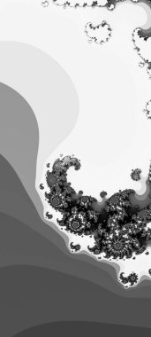 Soyut Bilgisayar Fraktal Tasarımı. Fraktal hiç bitmeyen bir desen. Fraktallar, farklı ölçeklerde kendine benzeyen sonsuz derecede karmaşık kalıplardır. Cep telefonu duvar kağıdı için harika.