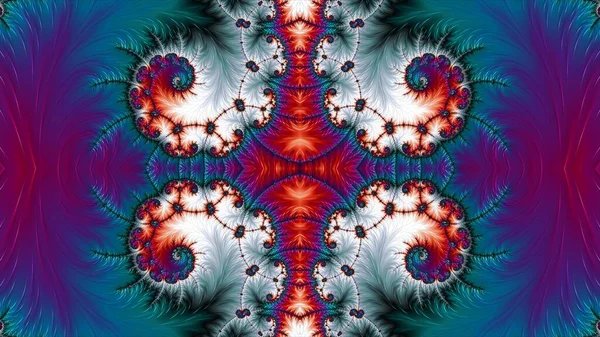 Abstract Computergegenereerd Fractaal Ontwerp Een Fractal Een Nooit Eindigend Patroon — Stockfoto