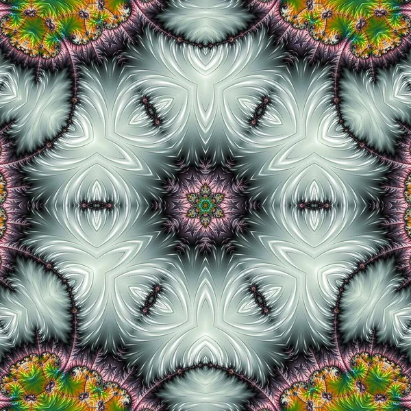 Abstract Computergegenereerd Fractaal Ontwerp Een Fractal Een Nooit Eindigend Patroon — Stockfoto