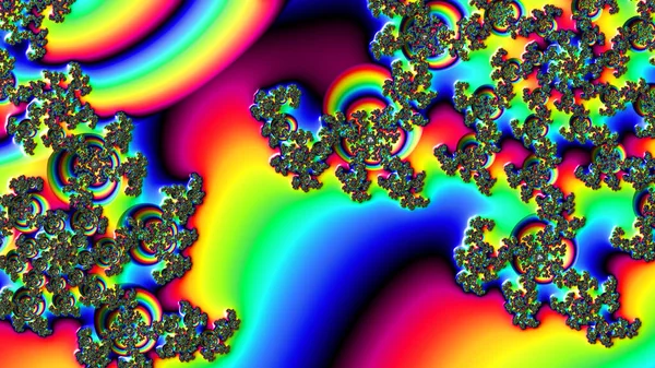 Abstract Computergegenereerd Fractaal Ontwerp Een Fractal Een Nooit Eindigend Patroon — Stockfoto