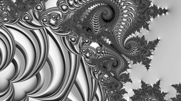 Abstract Computergegenereerd Fractaal Ontwerp Een Fractal Een Nooit Eindigend Patroon — Stockfoto