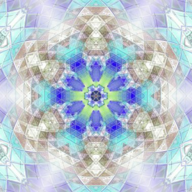 Vitray desen serisi. Sanal vitray parçaları Konu sanat, el sanatları ve tasarım sanatsal soyutlama oluşan