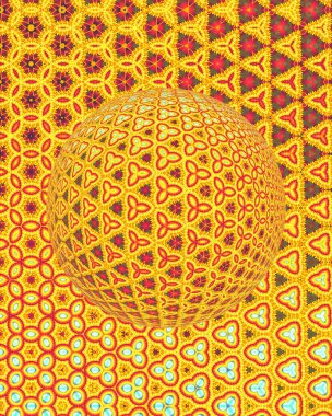 Bileşik göz 3D illüstrasyon, böcek gözleri, 3D dünya etkisi.