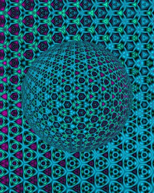 Bileşik göz 3D illüstrasyon, böcek gözleri, 3D dünya etkisi.