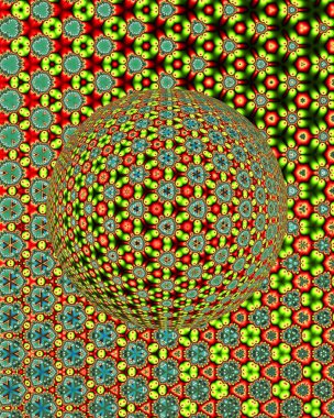 Bileşik göz 3D illüstrasyon, böcek gözleri, 3D dünya etkisi.