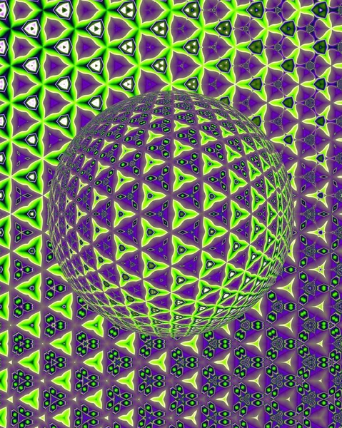 Compound eye 3D illustration, insect eyes, 3d globe effect.