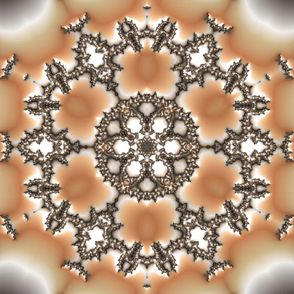 Abstract Computergegenereerd Fractaal Ontwerp Een Fractal Een Nooit Eindigend Patroon — Stockfoto