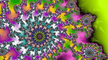 Soyut Bilgisayar Fraktal Tasarımı. Fraktal hiç bitmeyen bir desen. Fraktallar, farklı ölçeklerde kendine benzeyen sonsuz derecede karmaşık kalıplardır. Cep telefonu duvar kağıdı için harika.