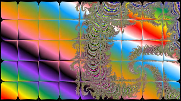 Abstract Computergegenereerd Fractaal Ontwerp Een Fractal Een Nooit Eindigend Patroon — Stockfoto