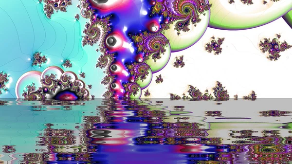 Abstract Computer Generat Design Fractal Fractal Este Model Nesfârşit Fractalii — Fotografie, imagine de stoc