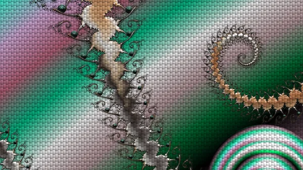 Abstract Computergegenereerd Fractaal Ontwerp Een Fractal Een Nooit Eindigend Patroon — Stockfoto