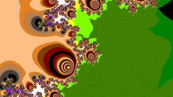 Abstract Computergegenereerd Fractaal Ontwerp Een Fractal Een Nooit Eindigend Patroon — Stockfoto