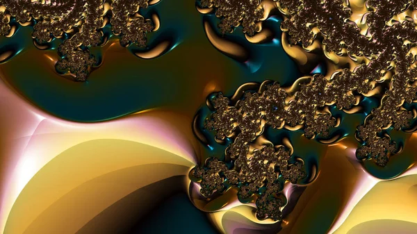 Abstract Computergegenereerd Fractaal Ontwerp Een Fractal Een Nooit Eindigend Patroon — Stockfoto