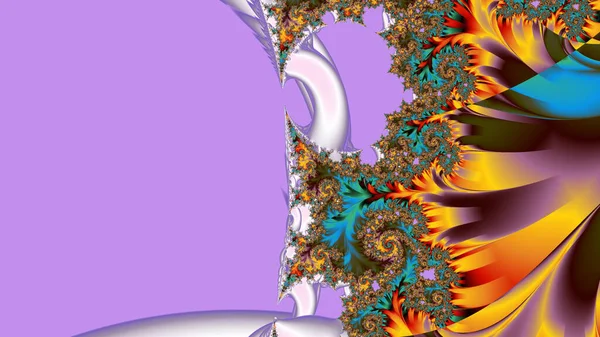 Abstract Computergegenereerd Fractaal Ontwerp Een Fractal Een Nooit Eindigend Patroon — Stockfoto