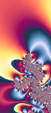 Soyut Bilgisayar Fraktal Tasarımı. Fraktal hiç bitmeyen bir desen. Fraktallar, farklı ölçeklerde kendine benzeyen sonsuz derecede karmaşık kalıplardır. Cep telefonu duvar kağıdı için harika.