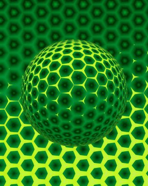 Bileşik göz 3D illüstrasyon, böcek gözleri, 3D dünya etkisi.