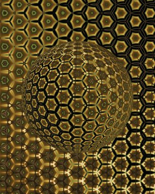 Bileşik göz 3D illüstrasyon, böcek gözleri, 3D dünya etkisi.