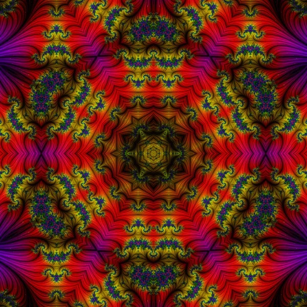 Fondo Fractal Abstracto Imagen Generada Por Ordenador Del Universo Infinito — Foto de Stock