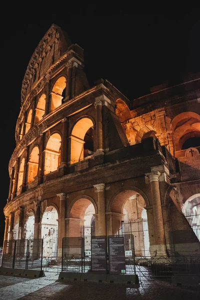 Coliseo Romano Iluminado Por Noche — Foto de Stock