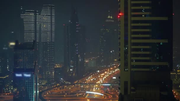 Wieczór w Timelapse Dubai — Wideo stockowe