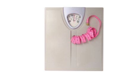 Ölçüm bandı, sembol ve konsept kilo kaybı, spor ve spor