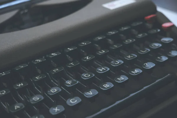 Клавіатура Старої Ретро Друкарської Машинки Крупним Планом — стокове фото