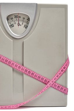 Ölçüm bandı, sembol ve konsept kilo kaybı, spor ve spor