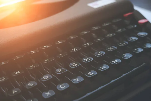 Keyboard Old Retro Typewriter Style Vintage Close — Stock Photo, Image