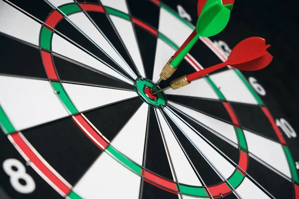 Concept Competition Goal Achievement Achieving Goals Business Life Dartboard Three Stock Image