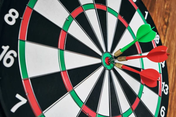 Concept Competition Goal Achievement Achieving Goals Business Life Dartboard Three — Stock Photo, Image