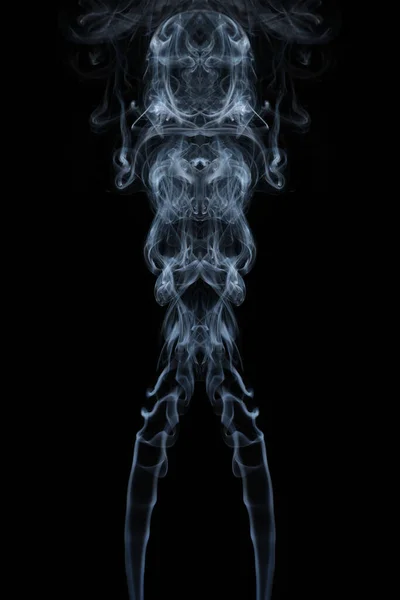 Boucles Abstraites Nuages Fumée Formant Des Silhouettes Fantastiques — Photo