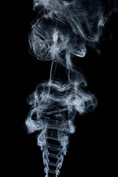 Chmury Loków Dymu Czarnym Tle — Zdjęcie stockowe