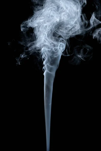 Clouds Curls Smoke Black Background — 图库照片