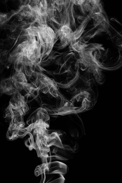 Clouds Curls Smoke Black Background — Foto Stock