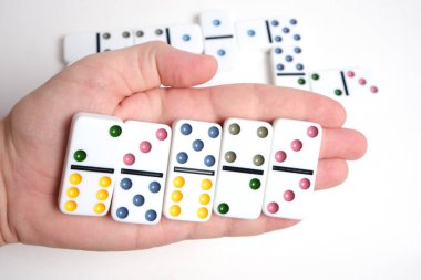 Domino taşları, domino oynamak boş zaman ve hobi.