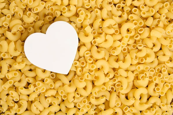 White Heart Background Pasta — Stock Photo, Image