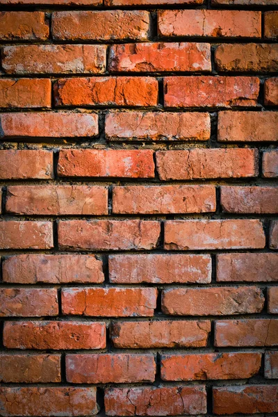 Background Wall Old Red Burnt Brick — Zdjęcie stockowe