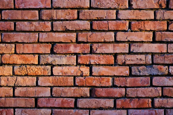 Background Wall Old Red Burnt Brick — Zdjęcie stockowe