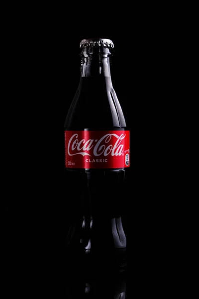 Kazakhstan Kostanay May 2022 Glass Bottle Coca Cola Classic Black — Foto de Stock