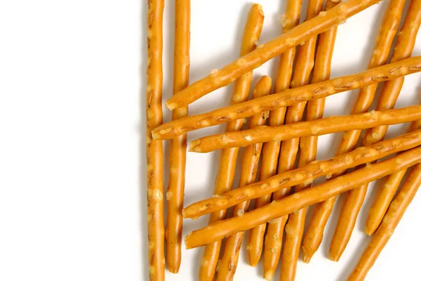 Crispy Bamboo Sticks Cookies White Background — Zdjęcie stockowe