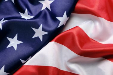 Arkaplan, yıldız işlemeli Amerikan bayrağı