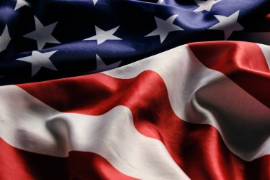 Arkaplan, yıldız işlemeli Amerikan bayrağı