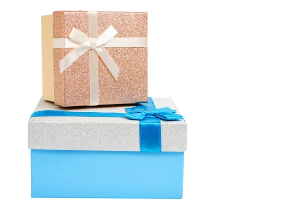 Holiday Gifts Gift Boxes White Background — Foto de Stock