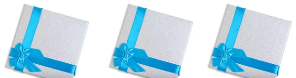 Holiday Gifts Gift Boxes White Background — Fotografia de Stock