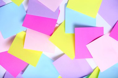 Bright, multicolored abstract background made self adhesive paper for notes