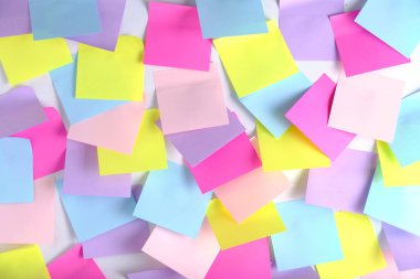Bright, multicolored abstract background made self adhesive paper for notes