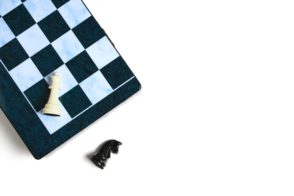 Chess board on a white background