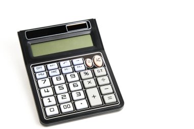Calculator white background, isolate