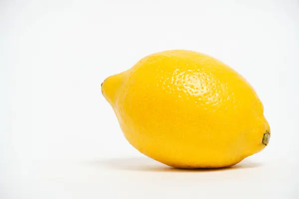 Yellow Lemon Fruit White Background — Fotografia de Stock